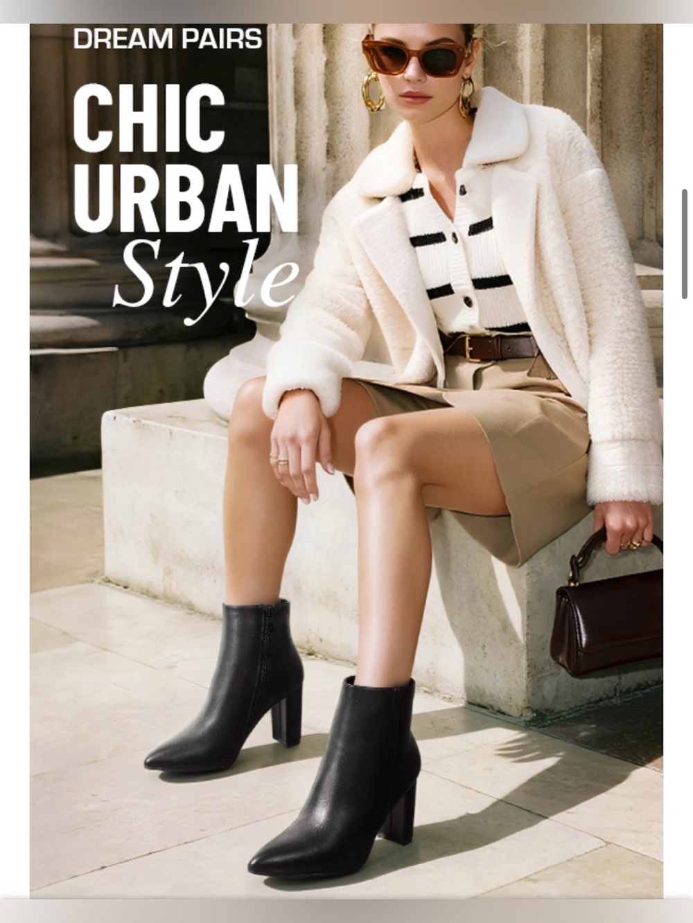 DREAM PAIRS Sianna Chunky High Heel Ankle Booties - Picture 4 of 13
